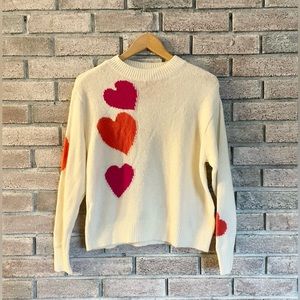 NWT Lou & Grey LOFT hearts sweater